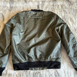 Diesel bomber jacket men’s Green W Silver Flecks